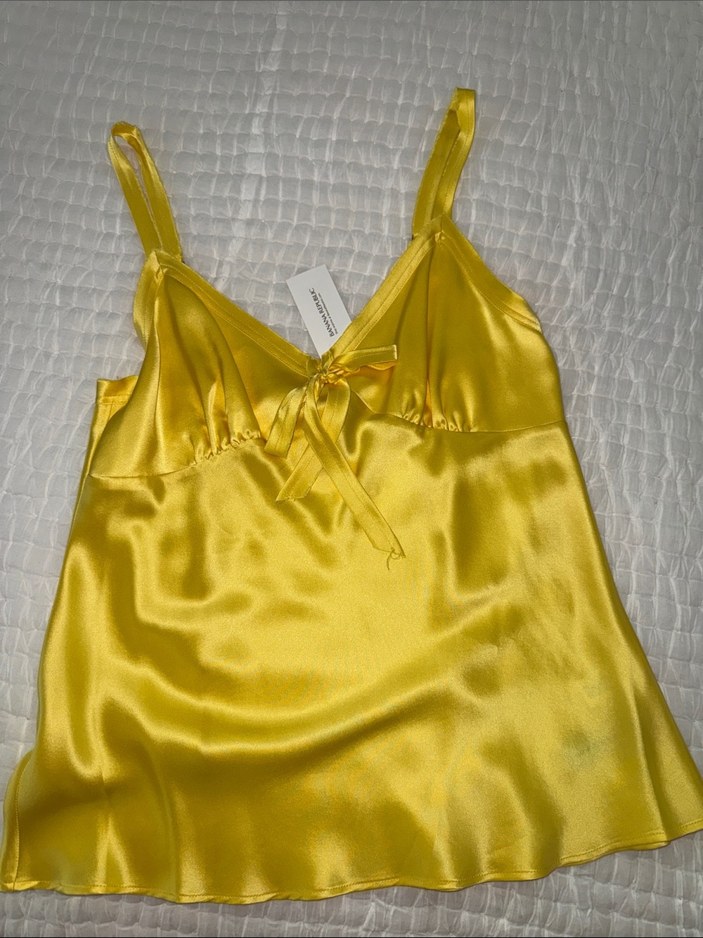 Banana Republic Yellow Silk Camisole Top, Size 8 NWT